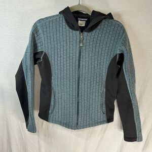 Patagonia Women’s Wool Blend Full Zip Hoodie Quilted Outdoors Size Small